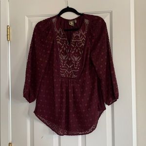 Anthropologie 3/4 sleeve shirt